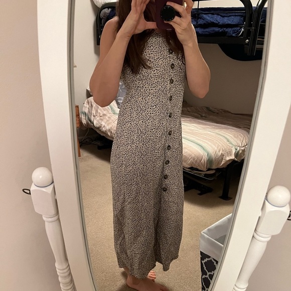 Like new Japna leopard print button front ankle length dress - Picture 7 of 7